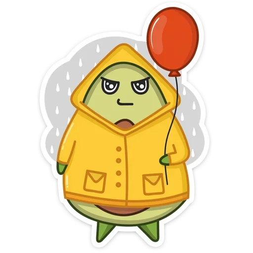 🎈 Стикер «Праздничный Авокадик» для Telegram