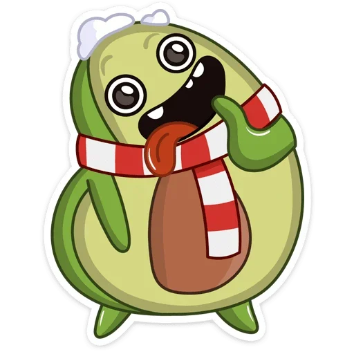 🤤 Стикер «Праздничный Авокадик» для Telegram