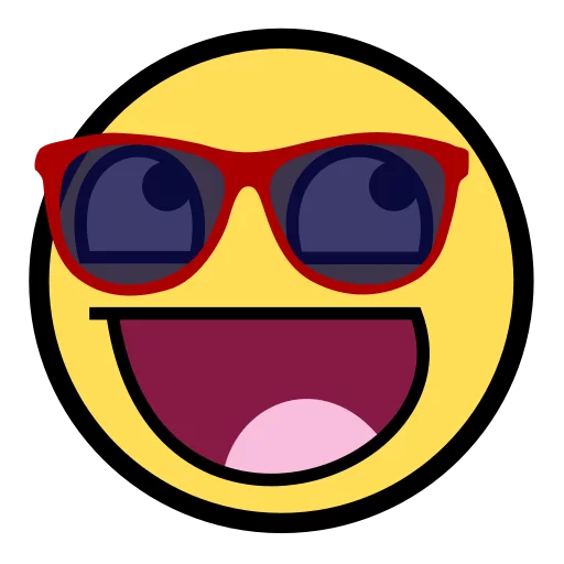 😎 Стикер «Awesome Face» для Telegram