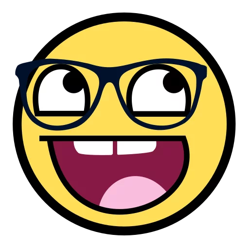 🤓 Стикер «Awesome Face» для Telegram