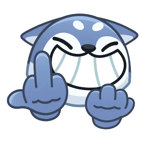🖕 Стикер «Wolf Awoo Emoji» для Telegram