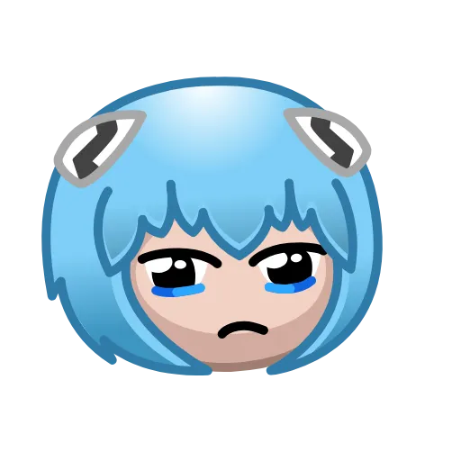 😢 Эмодзи «Milady Rei - Evangelion» для Telegram