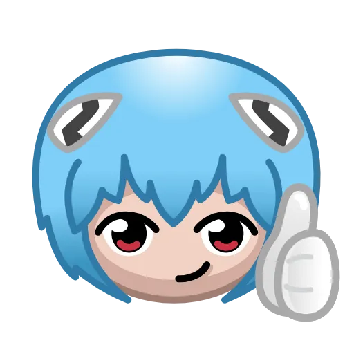 👍 Эмодзи «Milady Rei - Evangelion» для Telegram