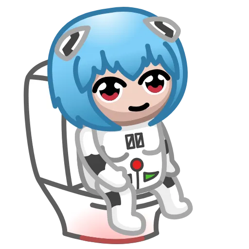 🚽 Эмодзи «Milady Rei - Evangelion» для Telegram