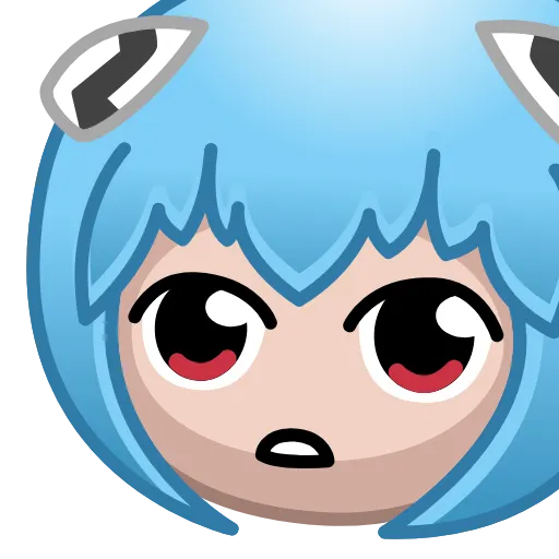 😁 Эмодзи «Milady Rei - Evangelion» для Telegram