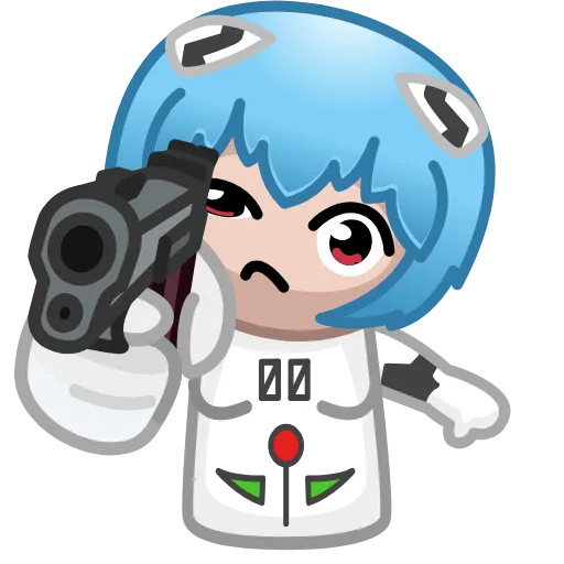 🔫 Эмодзи «Milady Rei - Evangelion» для Telegram