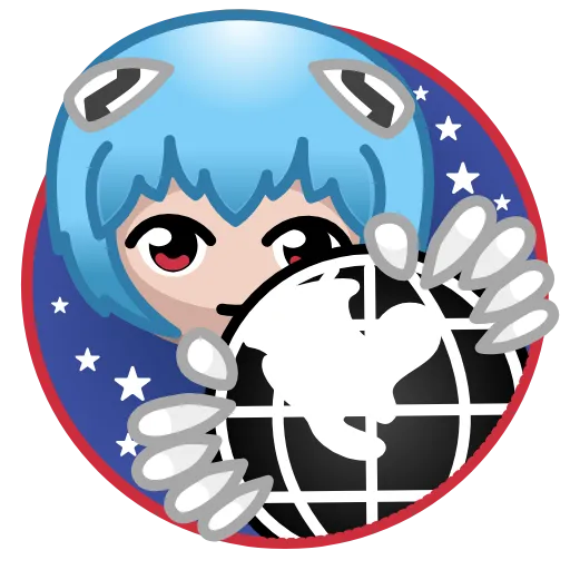 🌏 Эмодзи «Milady Rei - Evangelion» для Telegram