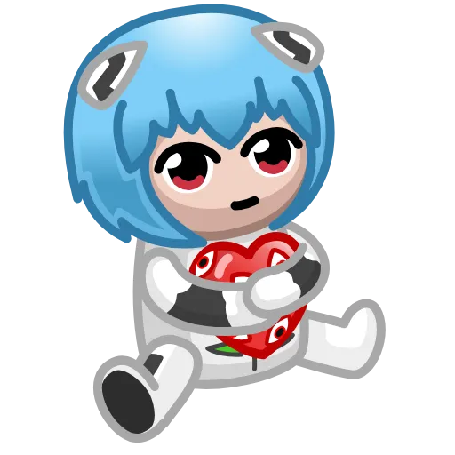 ❤️ Эмодзи «Milady Rei - Evangelion» для Telegram