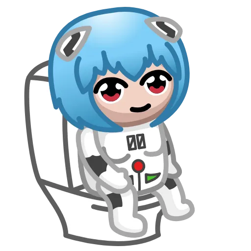 🚽 Эмодзи «Milady Rei - Evangelion» для Telegram