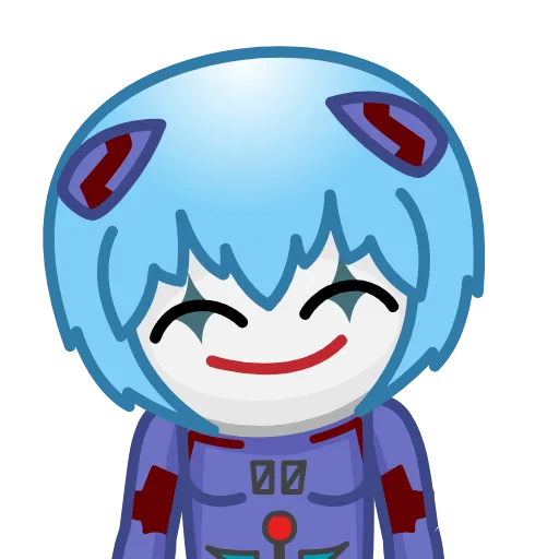 🤡 Эмодзи «Milady Rei - Evangelion» для Telegram