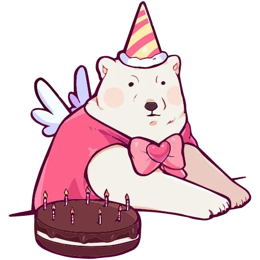 🎂 Эмодзи «Мишка Малышка» для Telegram