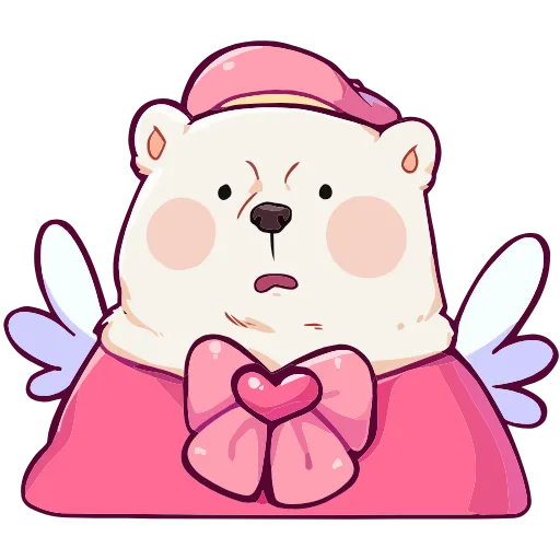 😦 Эмодзи «Мишка Малышка» для Telegram