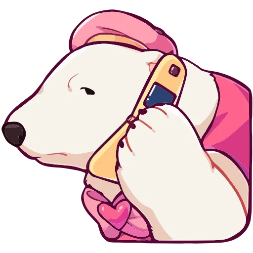 📞 Эмодзи «Мишка Малышка» для Telegram