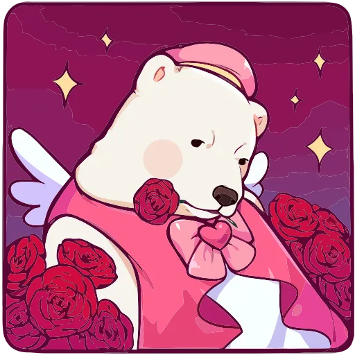 🌹 Эмодзи «Мишка Малышка» для Telegram