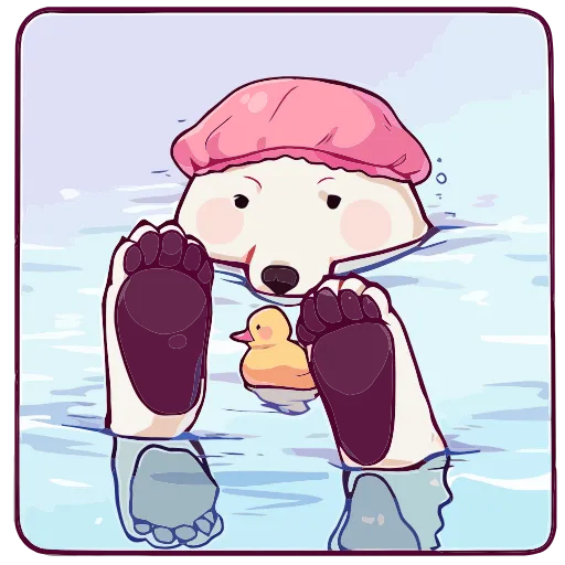 🛀 Эмодзи «Мишка Малышка» для Telegram