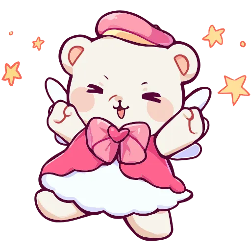 🥳 Эмодзи «Мишка Малышка» для Telegram