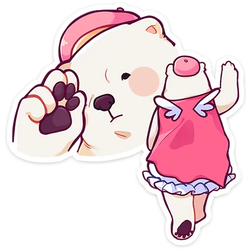 🧸 Стикер «Мишка Малышка» для Telegram
