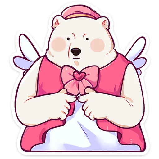 🧸 Стикер «Мишка Малышка» для Telegram