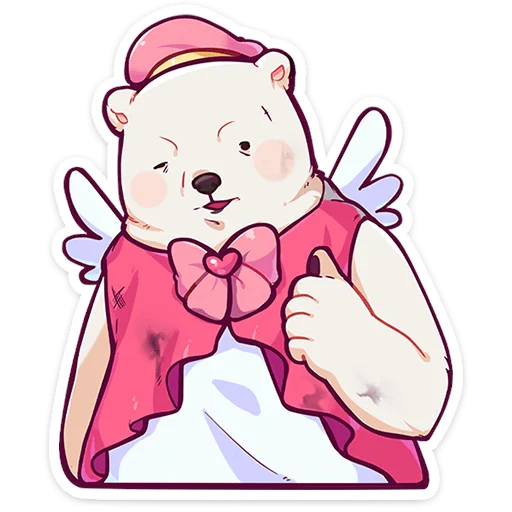 🧸 Стикер «Мишка Малышка» для Telegram