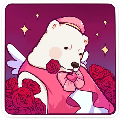 🧸 Стикер «Мишка Малышка» для Telegram