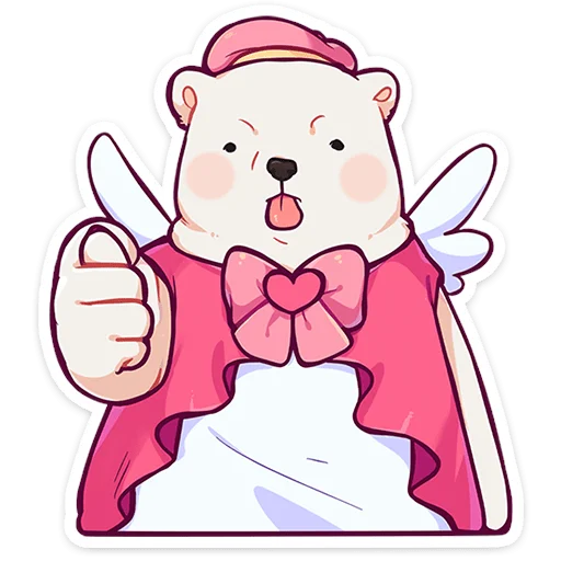 🧸 Стикер «Мишка Малышка» для Telegram