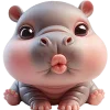 💋 Эмодзи «Малыш бегемотик» для Telegram