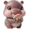 💐 Эмодзи «Малыш бегемотик» для Telegram