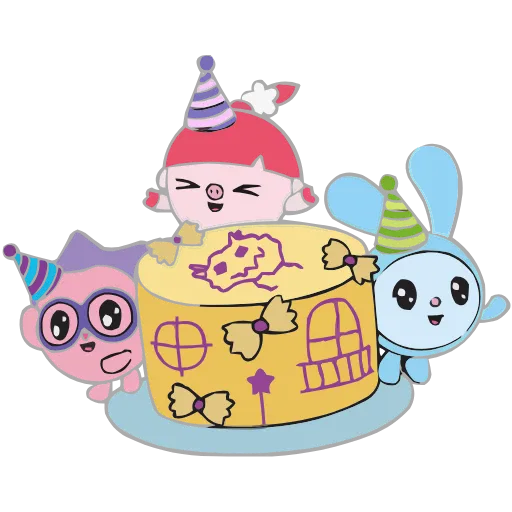 🥳 Эмодзи «Малышарики. День Рождения» для Telegram