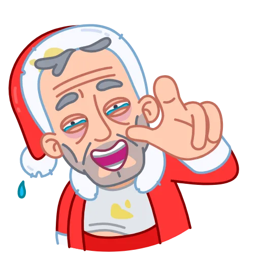 Стикерпак Bad Santa для Telegram — скачать