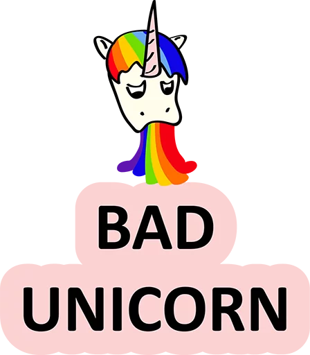 😂 Стикер «BadUnicorn» для Telegram