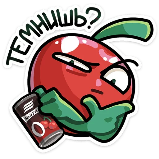🤔 Стикер «Темная тема с Балтикой» для Telegram