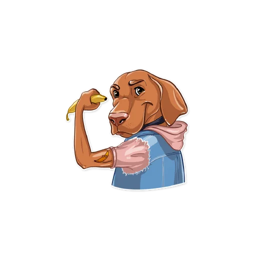 💪 Стикер «bananadog» для Telegram