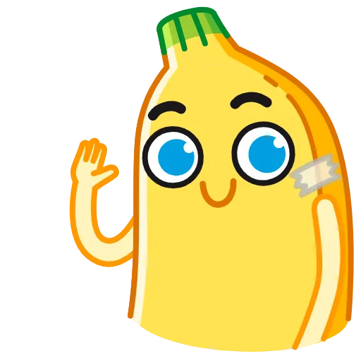 😵 Эмодзи «Banana - анимированный банан» для Telegram