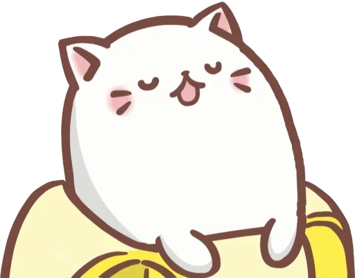 Стикерпак Bananya cat для Telegram — скачать
