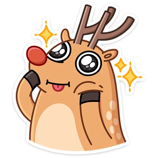 🤩 Стикер «Олень Барни» для Telegram