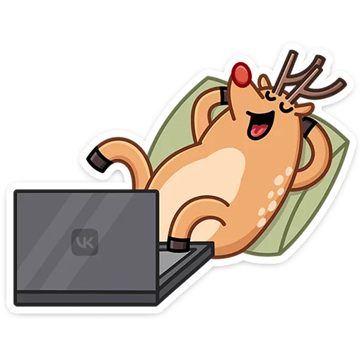 🦌 Стикер «Олень Барни» для Telegram