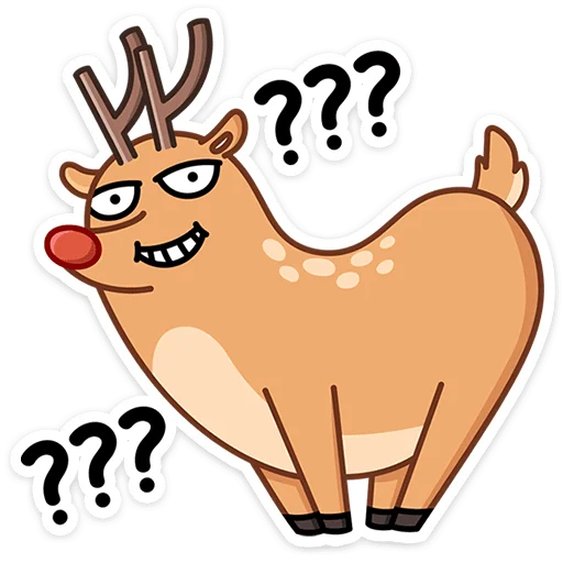 🤨 Стикер «Олень Барни» для Telegram