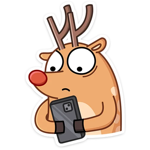 😮 Стикер «Олень Барни» для Telegram