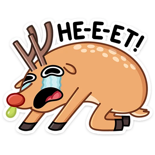 😭 Стикер «Олень Барни» для Telegram
