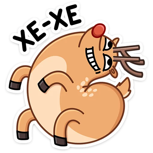 😅 Стикер «Олень Барни» для Telegram