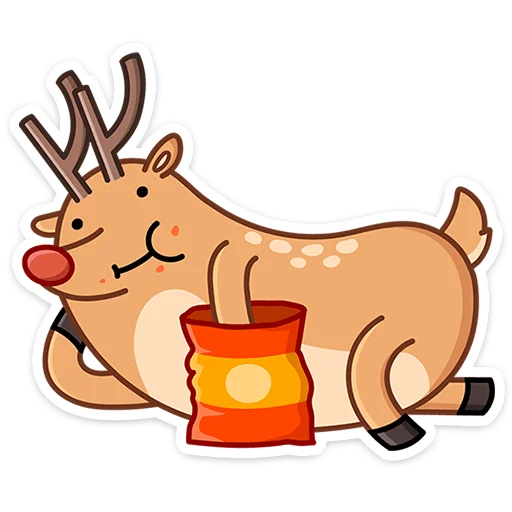 🍿 Стикер «Олень Барни» для Telegram