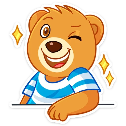 😉 Стикер «Медвежонок Барни» для Telegram