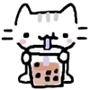 🧋 Эмодзи «🫶 Набор эмоджи с белым котиком» для Telegram
