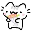 💐 Эмодзи «🫶 Набор эмоджи с белым котиком» для Telegram