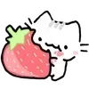 🍓 Эмодзи «🫶 Набор эмоджи с белым котиком» для Telegram