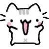 😄 Эмодзи «🫶 Набор эмоджи с белым котиком» для Telegram