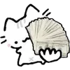 🤑 Эмодзи «🫶 Набор эмоджи с белым котиком» для Telegram