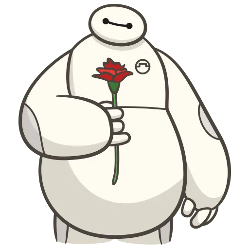 🌹 Стикер «Бэймакс Без Текста» для Telegram