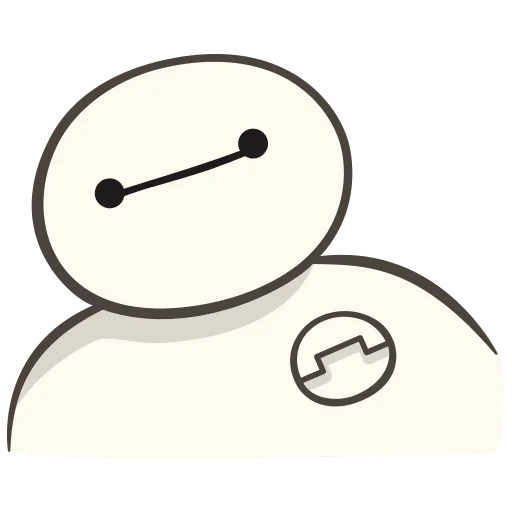 🫤 Стикер «Бэймакс Без Текста» для Telegram