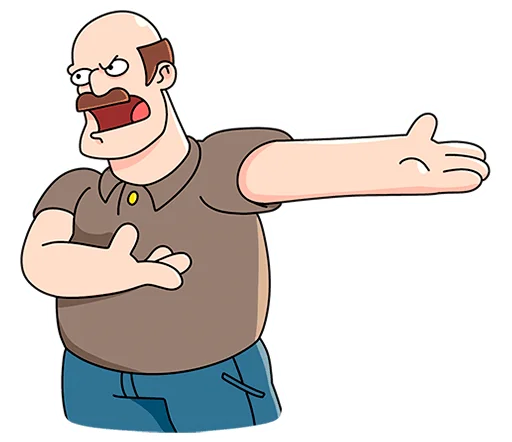 🤨 Стикер «Базовый Батя без надписей» для Telegram